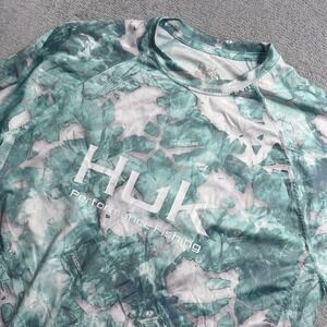 Huk Performance Fishing Shirt Mens Small Mossy Oak Fracture Camo Long Sleeve